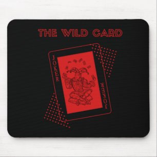 The wild card joker red mouse pad