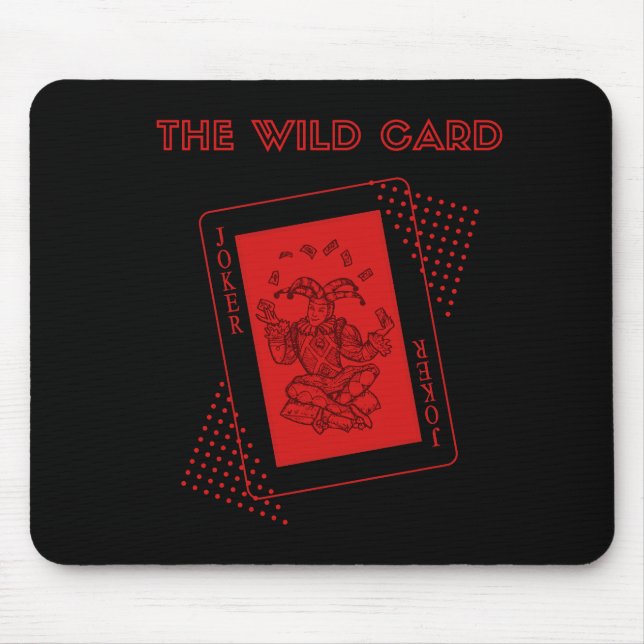 The wild card joker red mouse pad (Front)