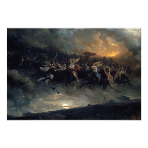 The Wild Hunt Of Odin, 1872 by Peter Nicolai Arbo Photo Print