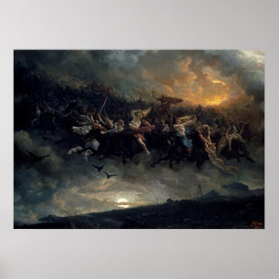The Wild Hunt Of Odin, 1872 by Peter Nicolai Arbo Poster