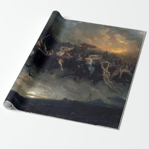 The Wild Hunt Of Odin, 1872 by Peter Nicolai Arbo Wrapping Paper