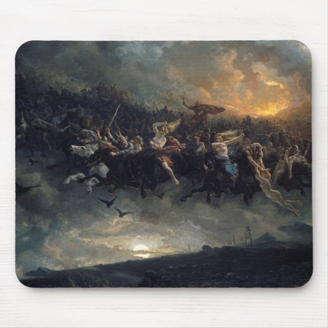 The Wild Hunt Of Odin By Peter Nicolai Arbo 1872 Mouse Pad (Front)