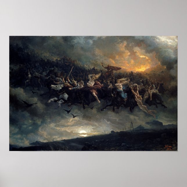 The Wild Hunt Of Odin By Peter Nicolai Arbo 1872 Poster (Front)