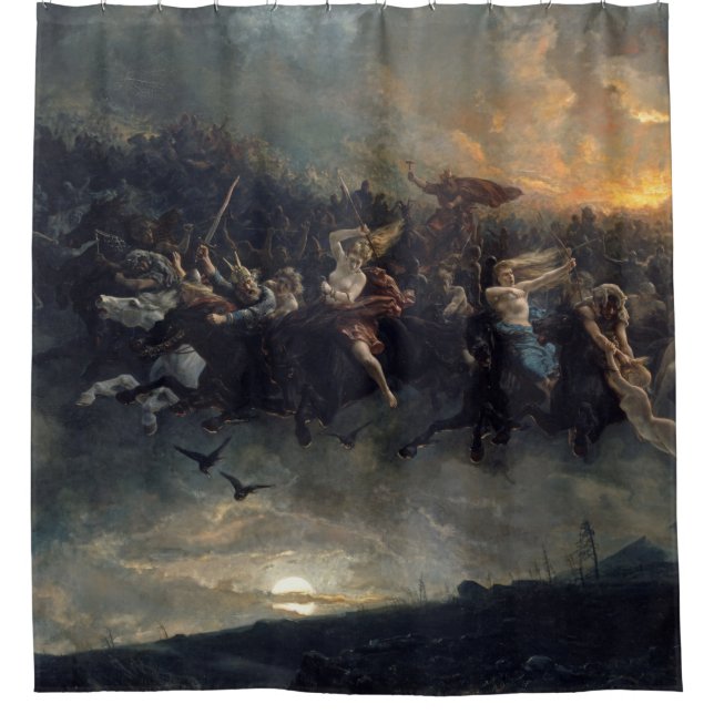 The Wild Hunt Of Odin By Peter Nicolai Arbo 1872 Shower Curtain (Front)