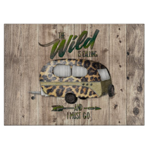 The Wild Is Calling And I Must Go Camping Cutting Board