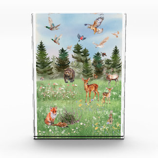 The Wild Life of Forest Animals Photo Block