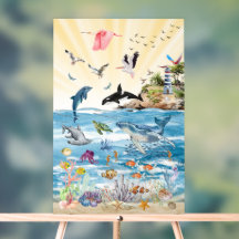 The Wild Life of the Oceans Acrylic Wall Art