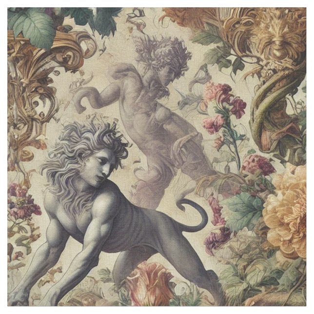 The Wild Lush – Gothic Statement Tile Fabric (Close Up)