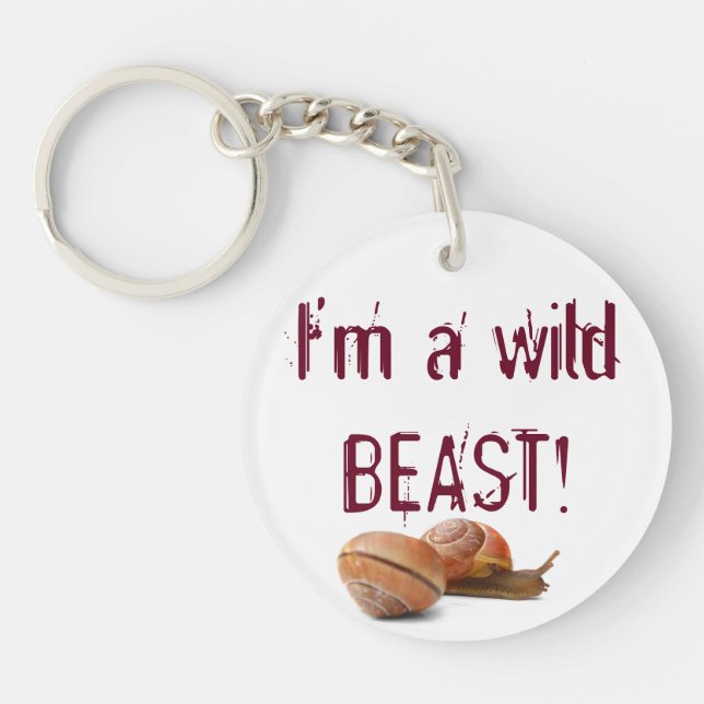 The wild side of a snail key ring (Front)