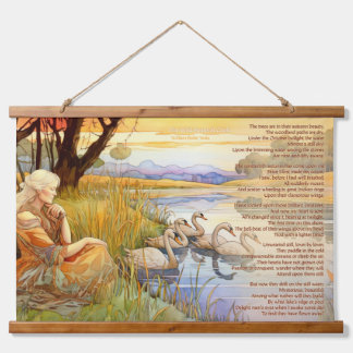 The Wild Swans at Coole poem and artwork Hanging Tapestry