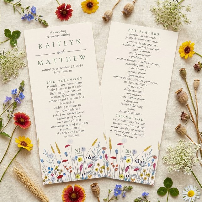 The Wildflower Meadow Wedding Suite - Program (Creator Uploaded)
