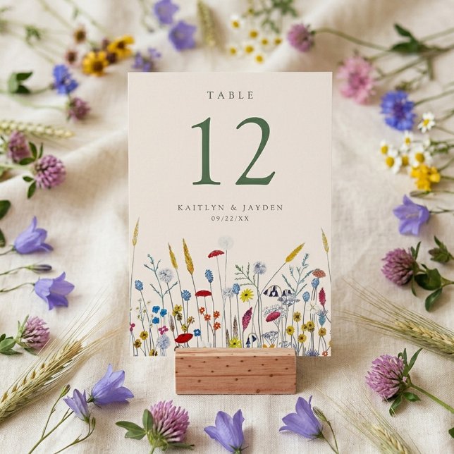 The Wildflower Meadow Wedding Suite - Table Number (Creator Uploaded)