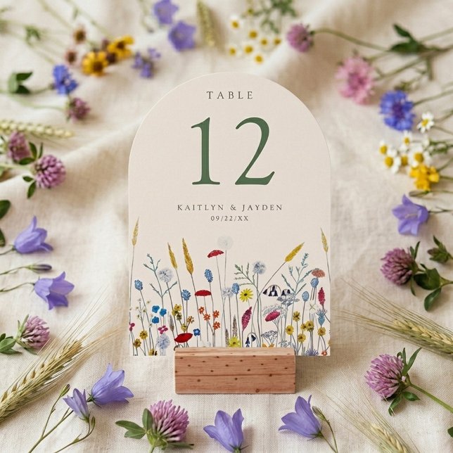 The Wildflower Meadow Wedding Suite - Table Number (Creator Uploaded)