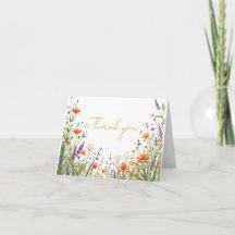 The Wildflower Meadow Wedding Thank You Card