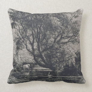 The Willow (etching) Cushion