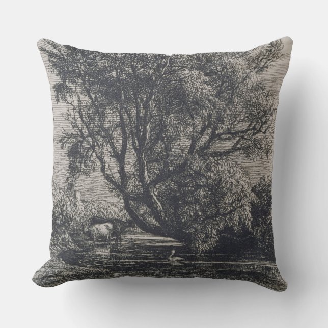 The Willow (etching) Cushion (Front)