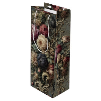 The Wilted Vigil – Gothic Floral  Wine Gift Bag