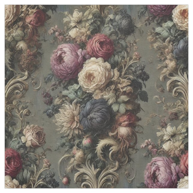 The Wilted Vigil – Gothic Statement Tile Fabric (Swatch)