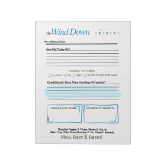 The WIND DOWN – 5-Minute Evening Journal Notepad