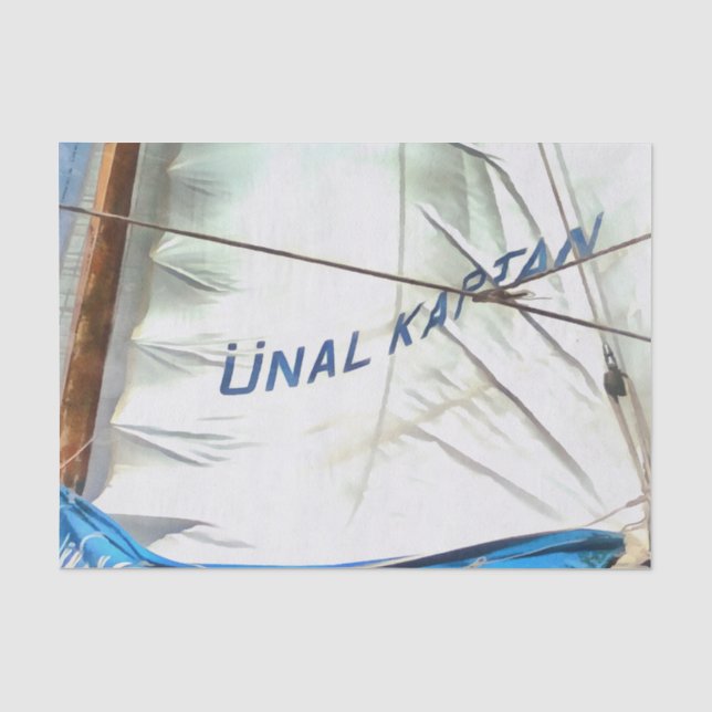 The Windblown Sails Of Unal Kaptan Acrylic Art Tissue Paper (Front)