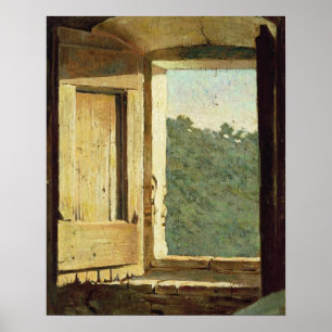 The Window (oil on canvas) Poster