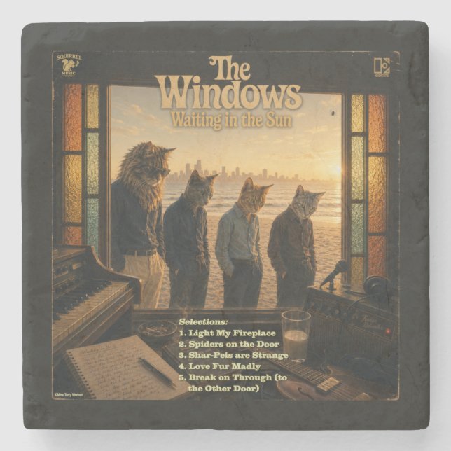The Windows Album: a Parody Stone Coaster (Front)