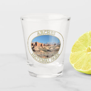 The Windows at Arches National Park in Moab, Utah Shot Glass