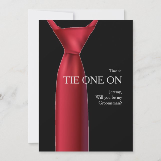 The Windsor Knot Groomsman Request Invitation (Front)