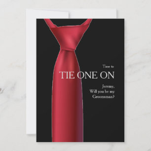 The Windsor Knot Groomsman Request Invitation