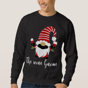 The Wine Gnome Red Plaid Mask Christmas Pyjamas Sweatshirt