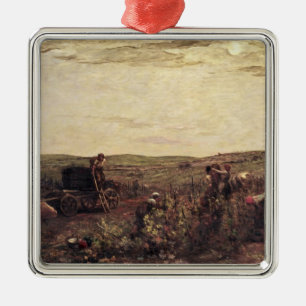 The Wine Harvest in Burgundy, 1863 Metal Tree Decoration
