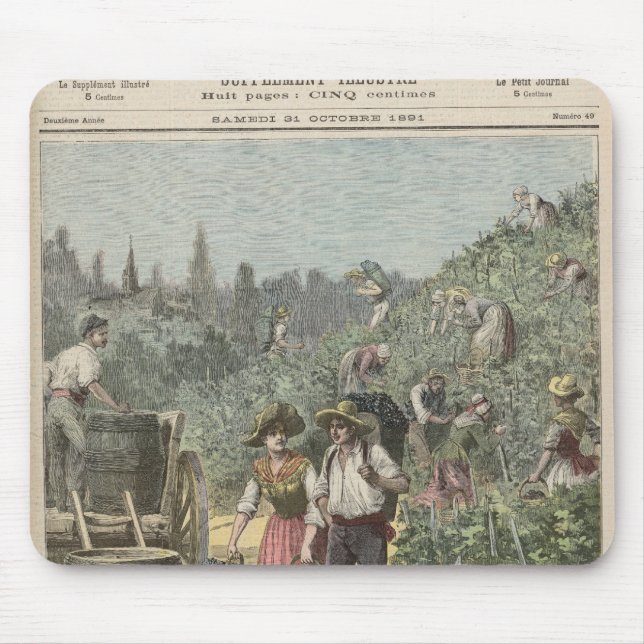The Wine Harvest Mouse Pad (Front)