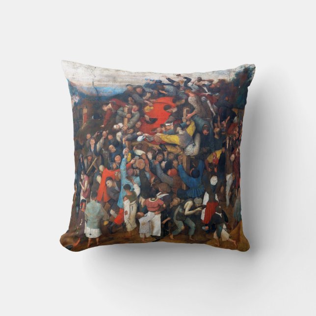 The Wine of Saint Martin's Day, Pieter Bruegel Cushion (Front)