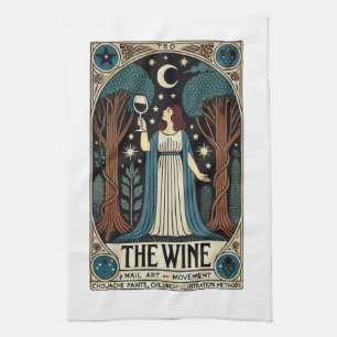 The Wine Tarot Card                                Tea Towel