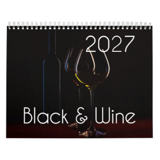 The Wine Wall Calendar 2027 - Black & Wine