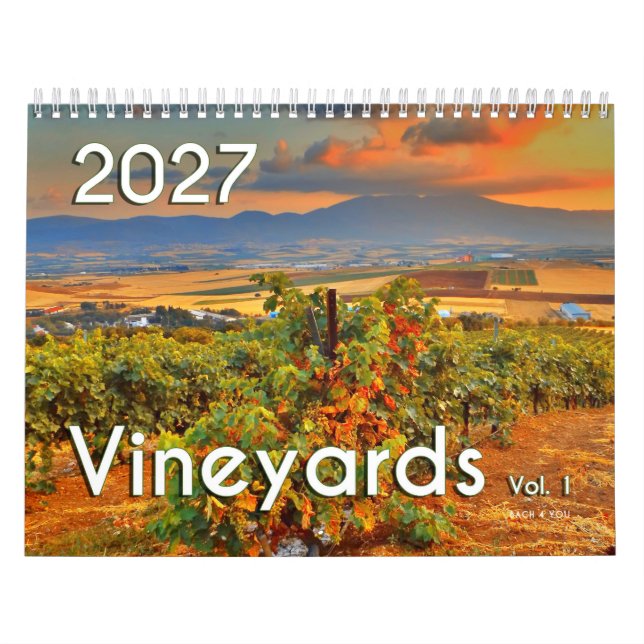 The Wine Wall Calendar 2027 - Vineyards, Vol. 1   (Cover)