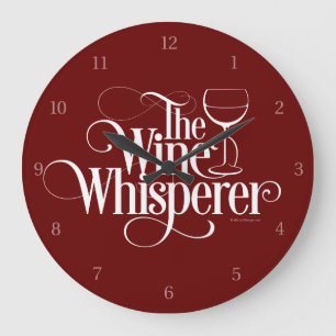 The Wine Whisperer Large Clock