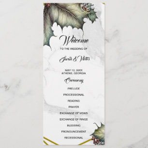 The Winery 2 sided Program Card