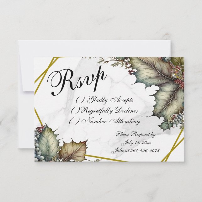 The Winery RSVP Card (Front)