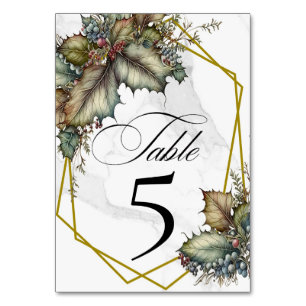 The Winery Table Number Card