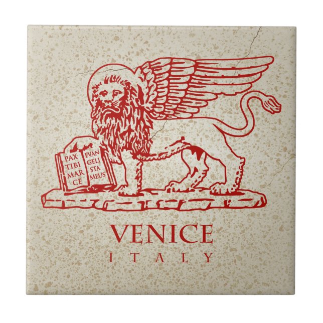 The Winged Lion of Saint Mark Ceramic Tile (Front)