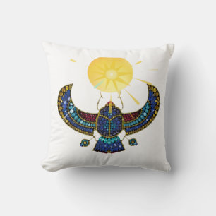 The Winged Scarab of Ancient Egypt Cushion