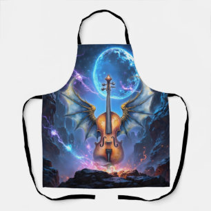 The Winged Violin of Moonlit Realms Apron