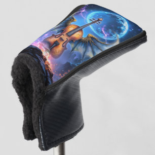 The Winged Violin of Moonlit Realms Golf Head Cover