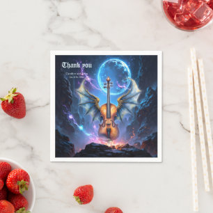 The Winged Violin of Moonlit Realms. Napkin