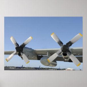 The wings of an LC-130 Hercules Poster