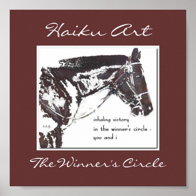 The Winner's Circle Haiku Art Print (Front)