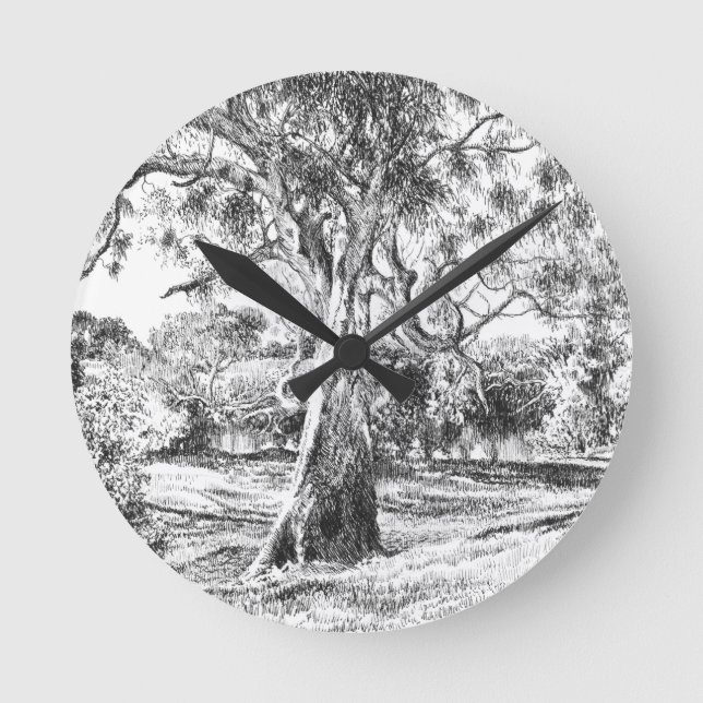 The Winnie the Pooh Tree - Cushion Round Clock (Front)