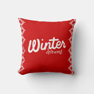 The winter dreams pillow design 