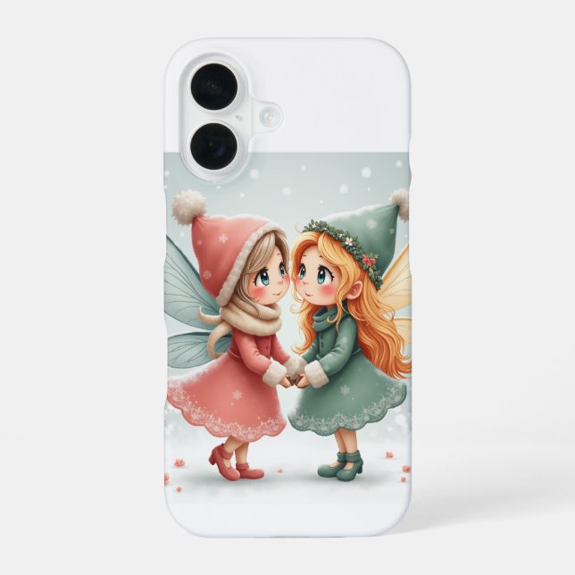 The winter fairy of a pair iPhone 16 Cases (Back)